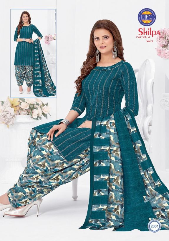 Mfc Shilpa Patiyala 2 Regular Wear Printed Cotton Ready Made Dress Collection